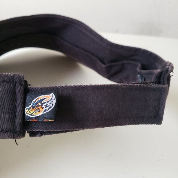 Akron RubberDucks Visor Hat Cap Strap Back Black 47 MiLB Baseball Preowned - Picture 13 of 13